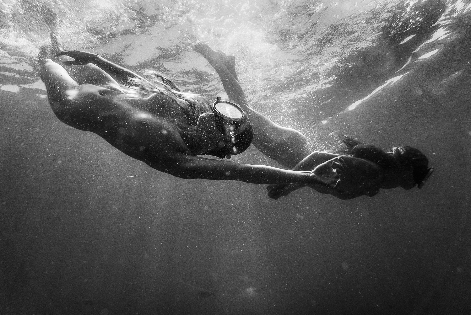 scuba noir et blanc